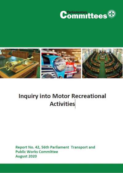 Report of the Inquiry into Motor Recreational Activities