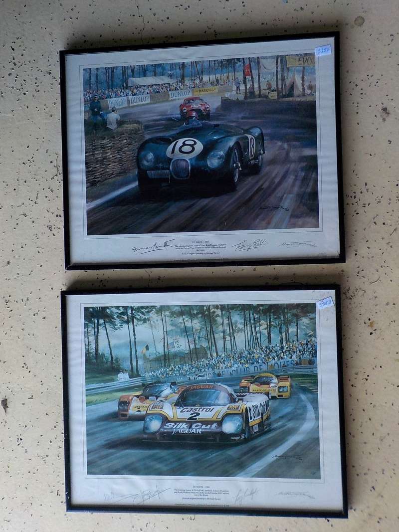 Collector limited edition signed prints of Jaguars at Le Mans victories
