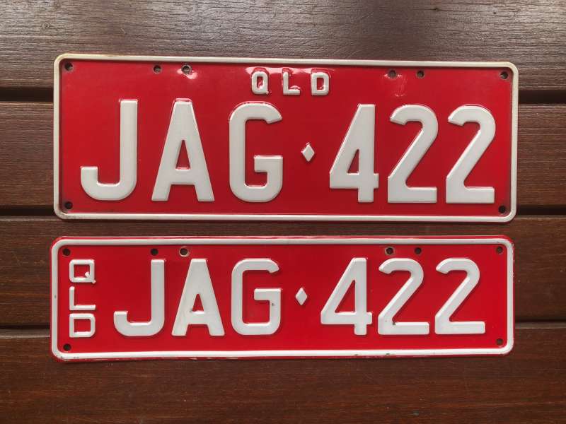 JAG 422 Personalised Rego Plates