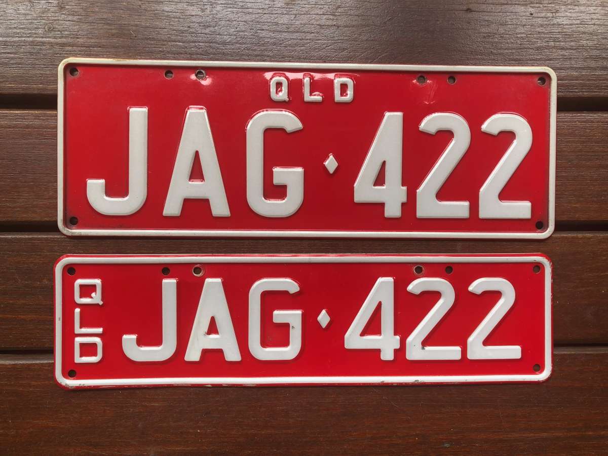 Jaguar Drivers Club QLD JAG 422 Personalised Rego Plates